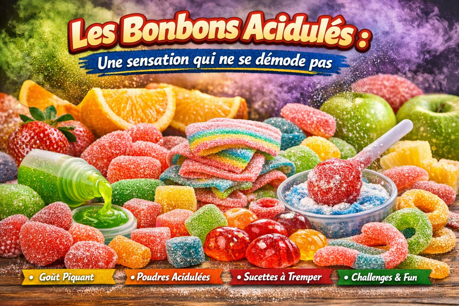 🍋 Les bonbons acidulés : une sensation qui ne se démode pas