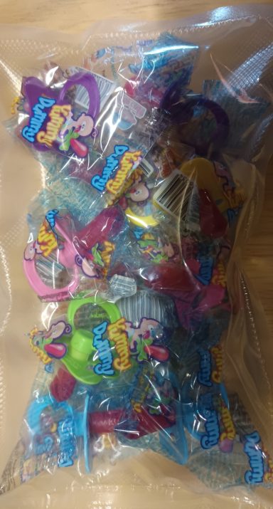 Sucette tétine en dextrose multicolore Yummy Dummy, vendue à l’unité